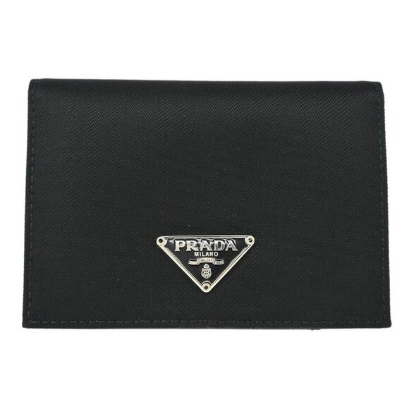 Prada Black Nylon Cardholder Small Good - Picture 1 of 8